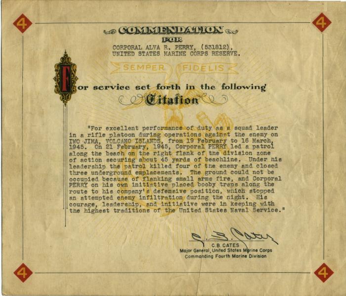 Iwo Jima Citation